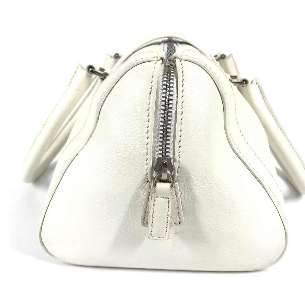 Dior Handbag leather white D logo