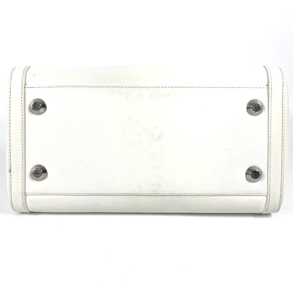 Dior Handbag leather white D logo