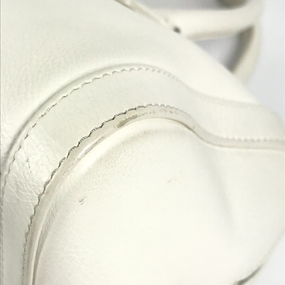 Dior Handbag leather white D logo