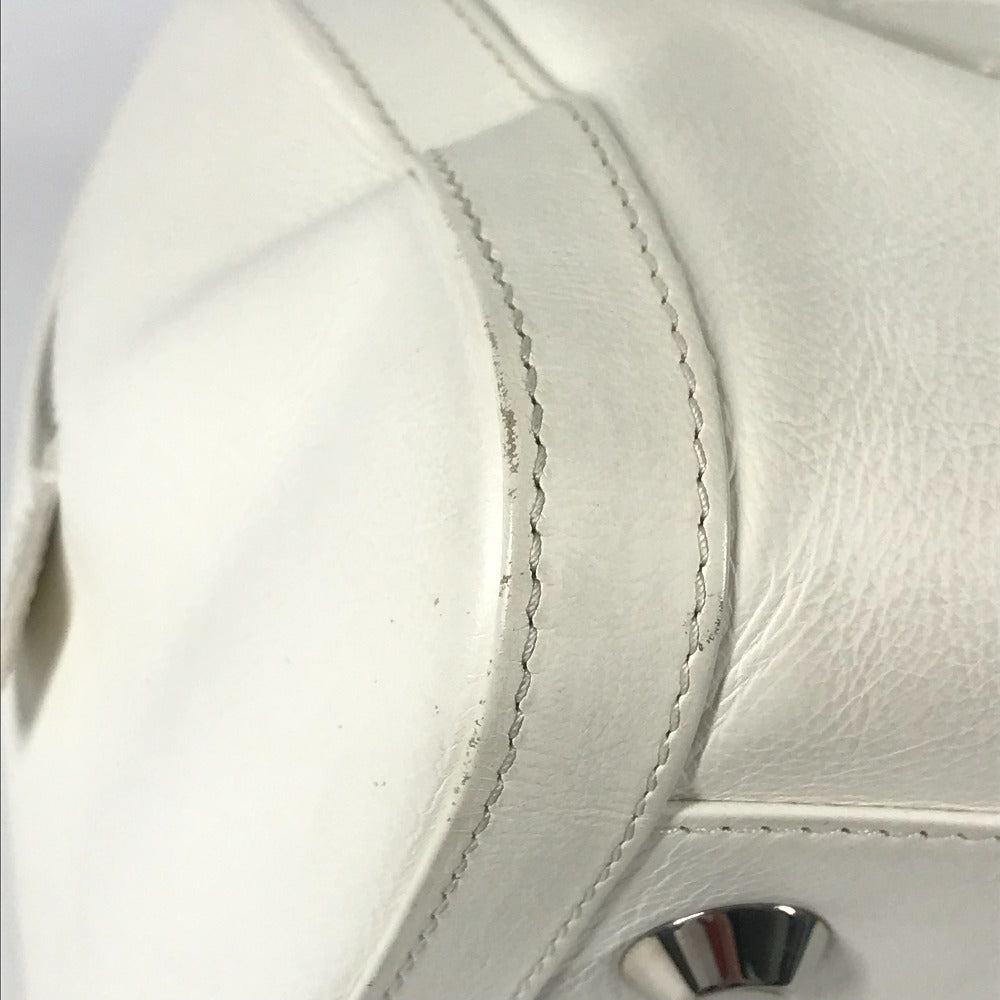 Dior Handbag leather white D logo