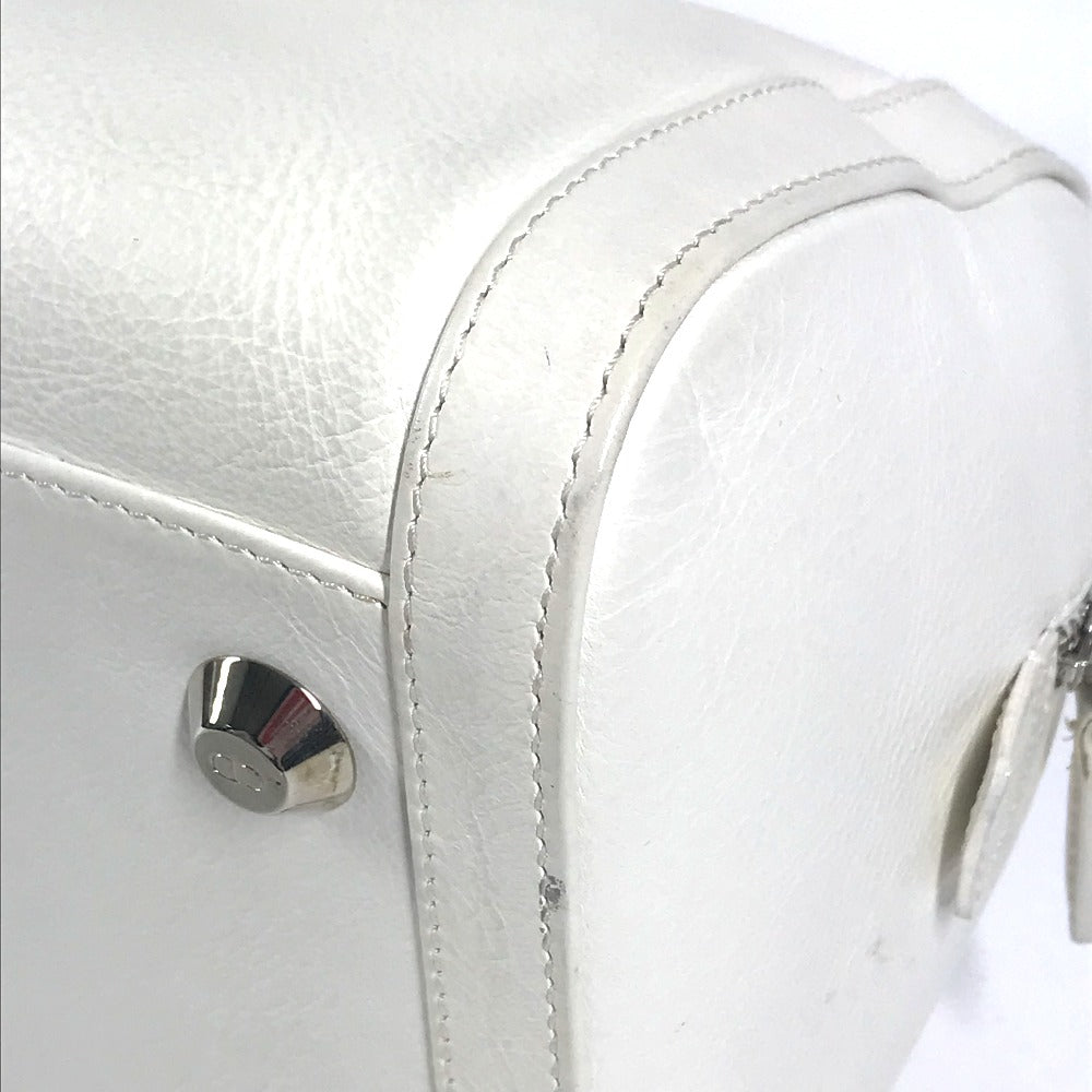Dior Handbag leather white D logo