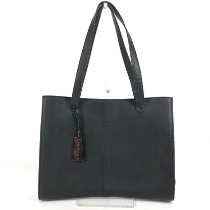 CHANEL Shoulder Bag leather black vintage CC COCO Mark logo