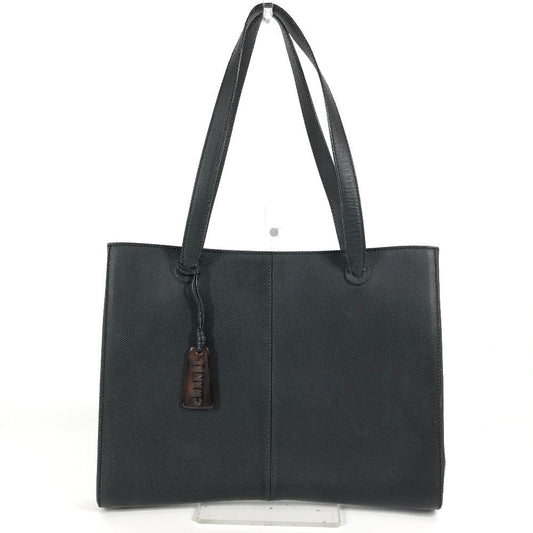 CHANEL Shoulder Bag leather black vintage CC COCO Mark logo