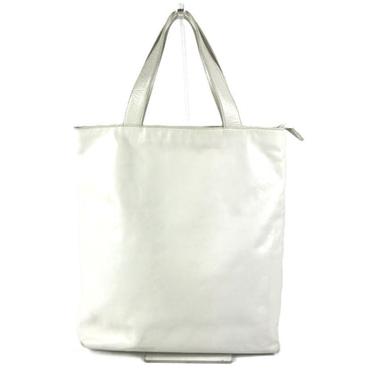 CHANEL Shoulder Bag leather white CC COCO Mark overall logo Women Used Authentic