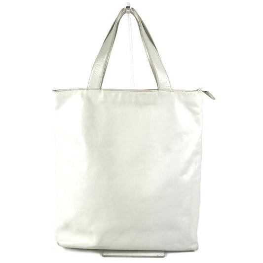 CHANEL Shoulder Bag leather white CC COCO Mark overall logo Women Used Authentic