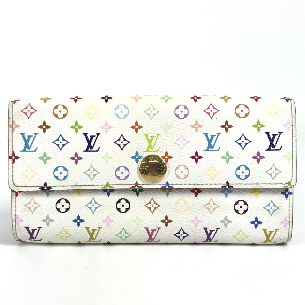 LOUIS VUITTON Long Wallet Purse M93744 Monogram multicolor canvas white Monogram multicolor Portefeuille Sarah Rich