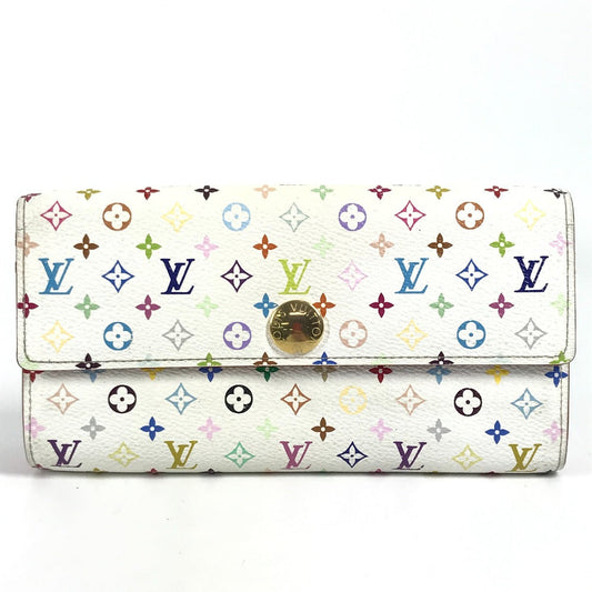 LOUIS VUITTON Long Wallet Purse M93744 Monogram multicolor canvas white Monogram multicolor Portefeuille Sarah Rich