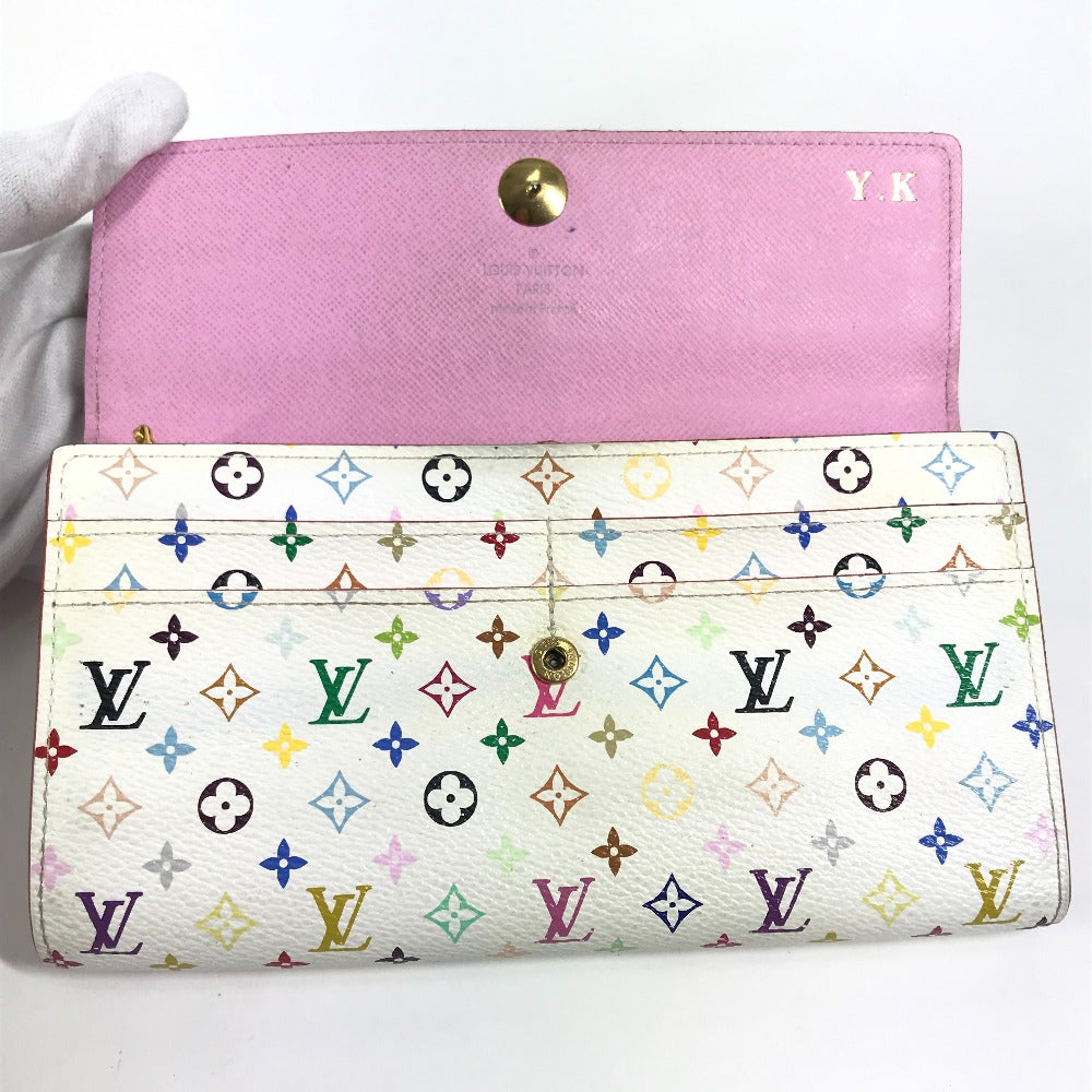 LOUIS VUITTON Long Wallet Purse M93744 Monogram multicolor canvas white Monogram multicolor Portefeuille Sarah Rich