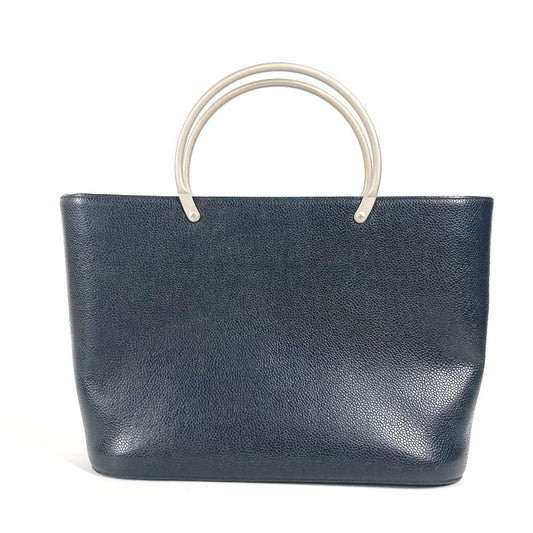 CHANEL Handbag Caviar skin black Metal handle CC COCO Mark logo