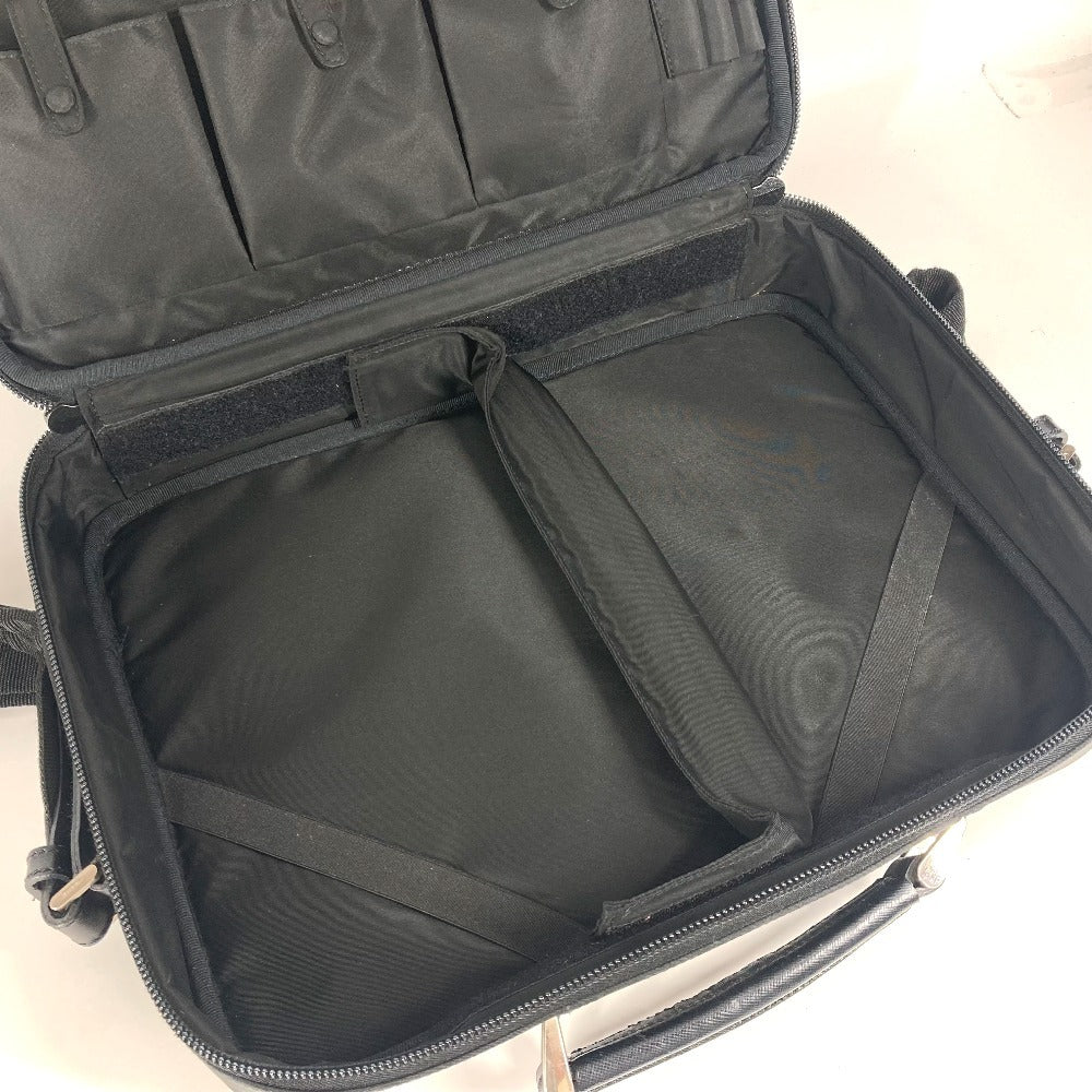 PRADA Shoulder Bag Leather / nylon black Triangle logo plate