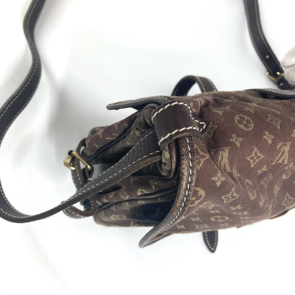 LOUIS VUITTON Shoulder Bag M95227 Monogram Mini-LinCanvas Brown Monogram mini run Saumur 30 Women Used Authentic