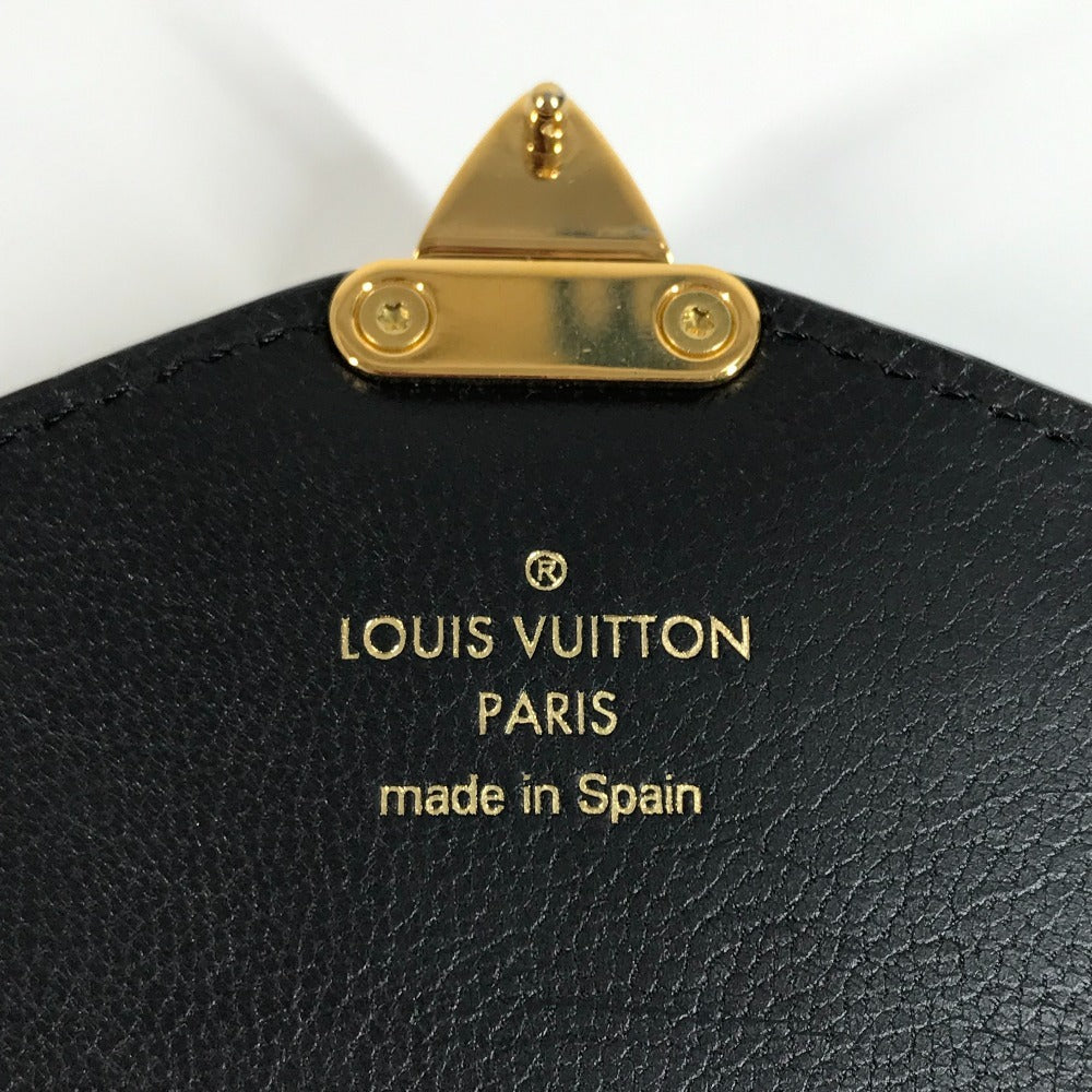 LOUIS VUITTON Long Wallet Purse Calf leather black