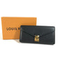 LOUIS VUITTON Long Wallet Purse Calf leather black