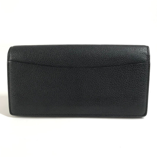 LOUIS VUITTON Long Wallet Purse Calf leather black