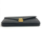 LOUIS VUITTON Long Wallet Purse Calf leather black