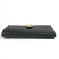 LOUIS VUITTON Long Wallet Purse Calf leather black