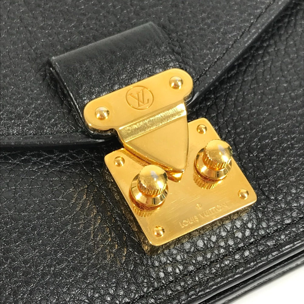 LOUIS VUITTON Long Wallet Purse Calf leather black