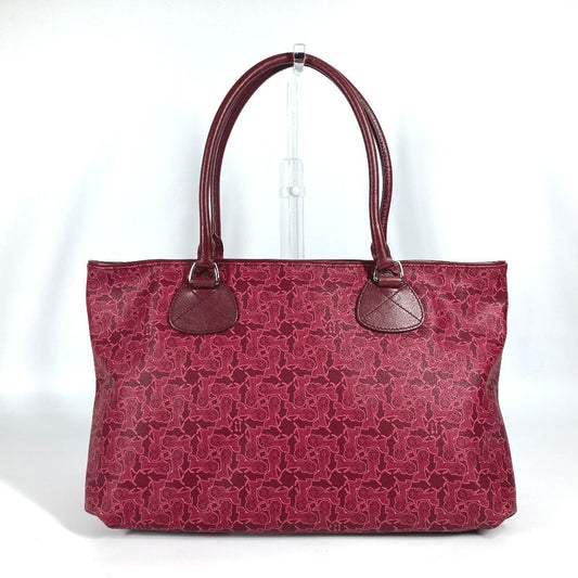 CELINE Shoulder Bag PVC / Leather Red type logo Sulky