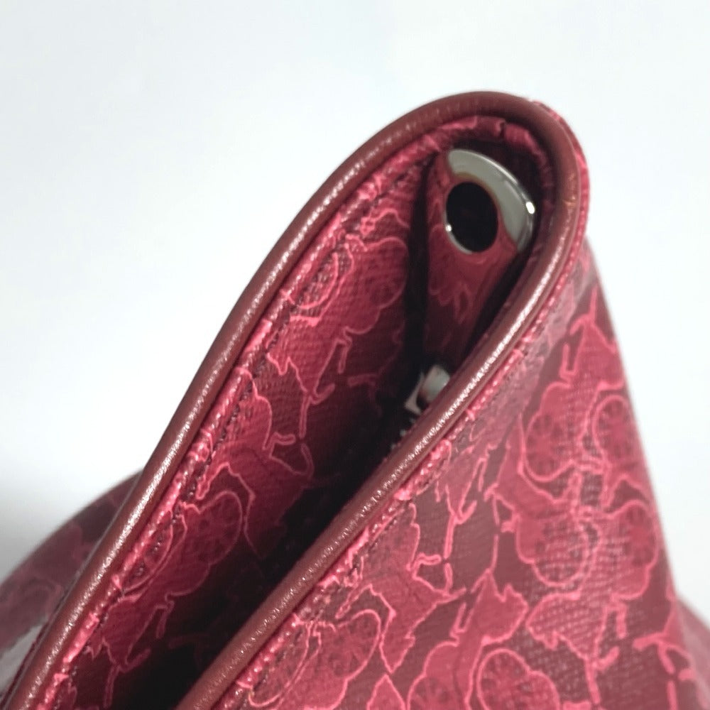 CELINE Shoulder Bag PVC / Leather Red type logo Sulky