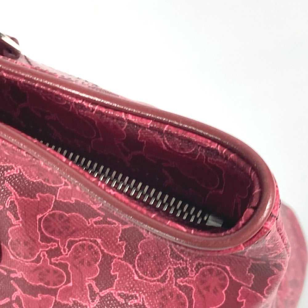 CELINE Shoulder Bag PVC / Leather Red type logo Sulky
