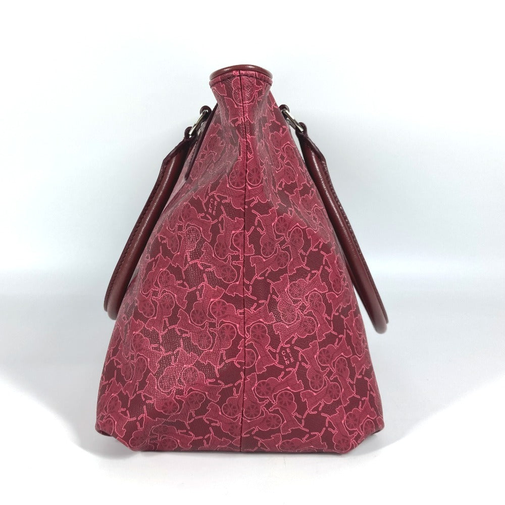 CELINE Shoulder Bag PVC / Leather Red type logo Sulky