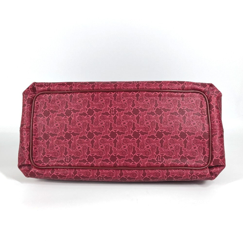 CELINE Shoulder Bag PVC / Leather Red type logo Sulky