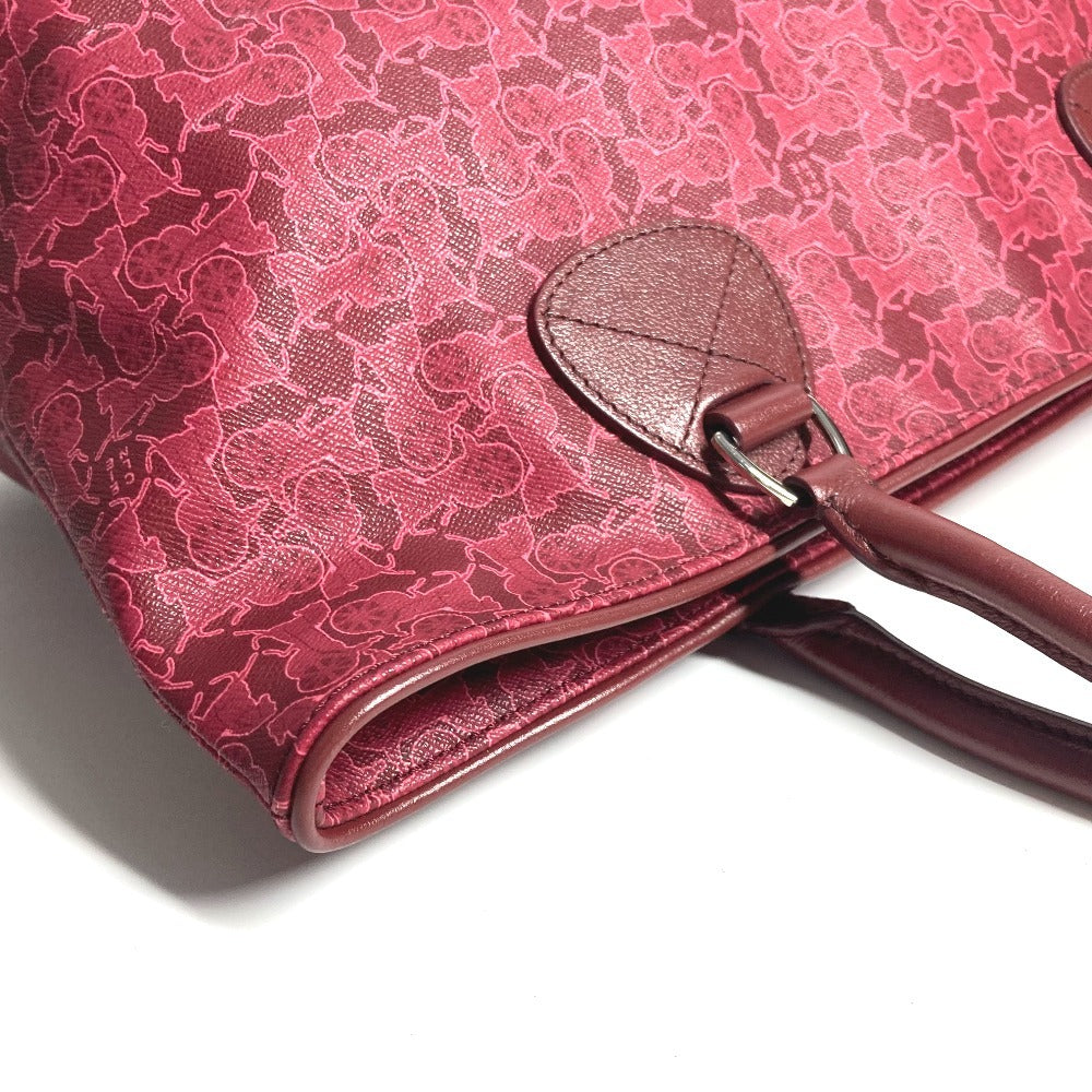 CELINE Shoulder Bag PVC / Leather Red type logo Sulky