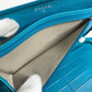 CHANEL Long Wallet Purse leather blue Camellia CC COCO Mark
