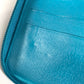 CHANEL Long Wallet Purse leather blue Camellia CC COCO Mark