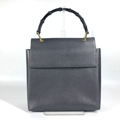GUCCI Handbag 001・1118 leather gray vintage Bamboo
