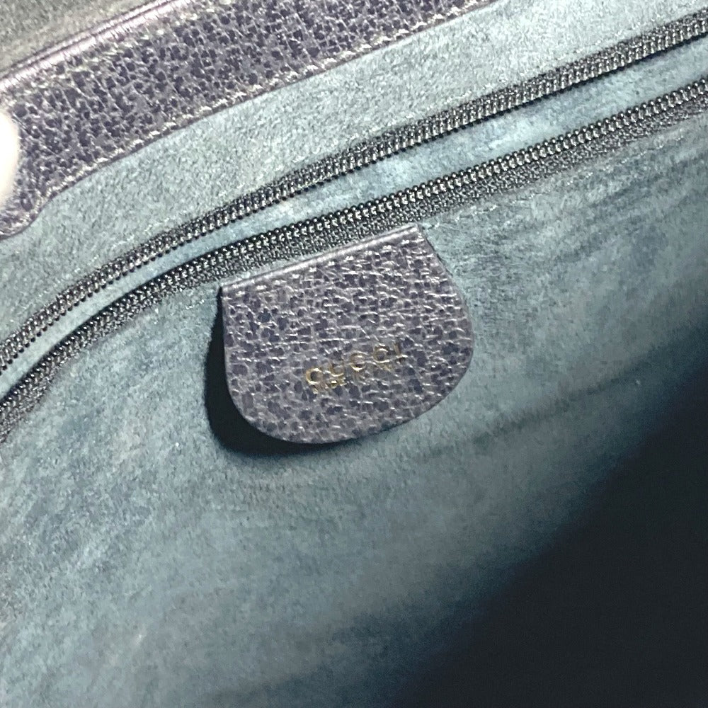 GUCCI Handbag 001・1118 leather gray vintage Bamboo