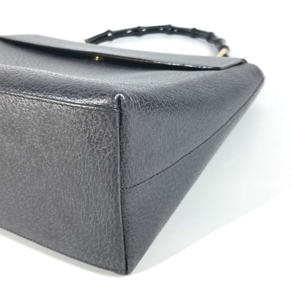 GUCCI Handbag 001・1118 leather gray vintage Bamboo