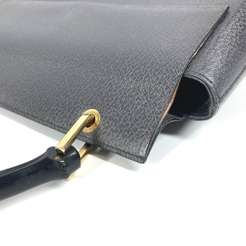 GUCCI Handbag 001・1118 leather gray vintage Bamboo