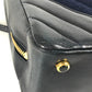 CHANEL Shoulder Bag Jersey, Leather Navy vintage quilting