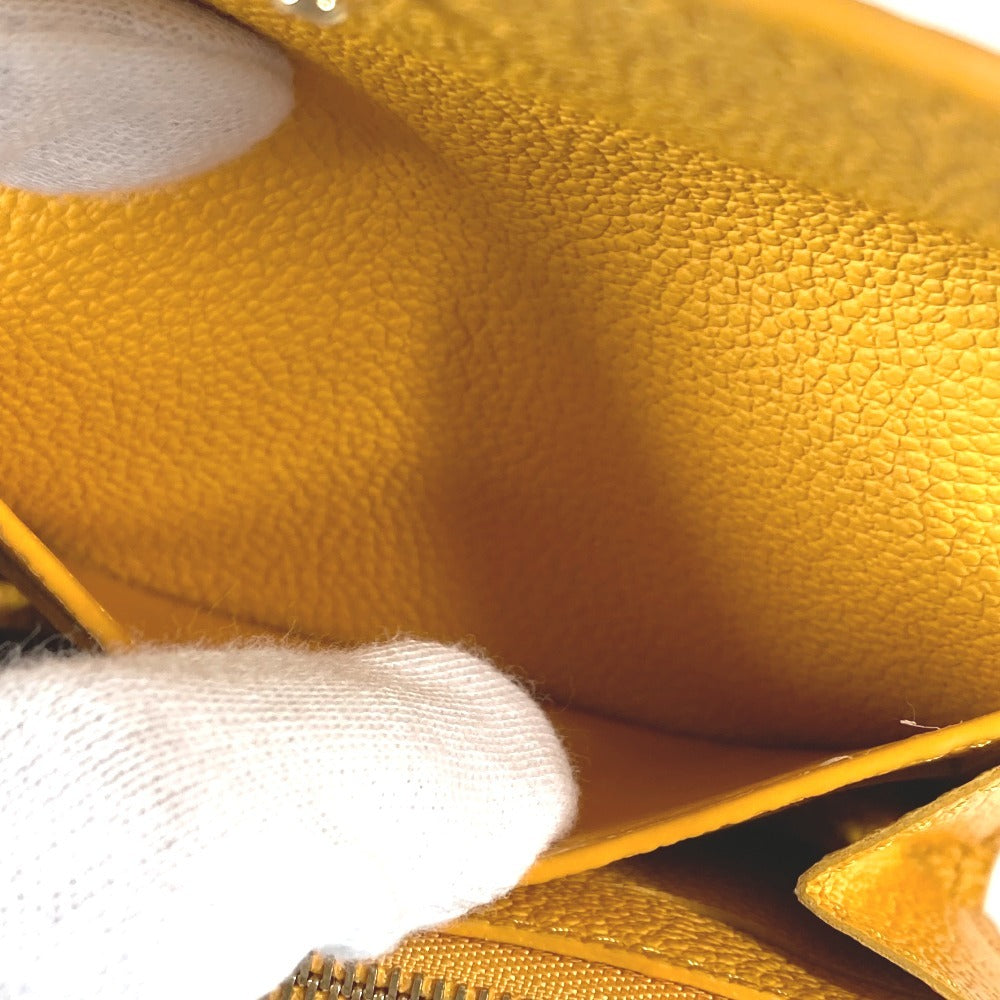 LOUIS VUITTON Coin case M11411 Monogram Ann Platt Leather yellow Monogram Ann Platt Portomonet Rosali