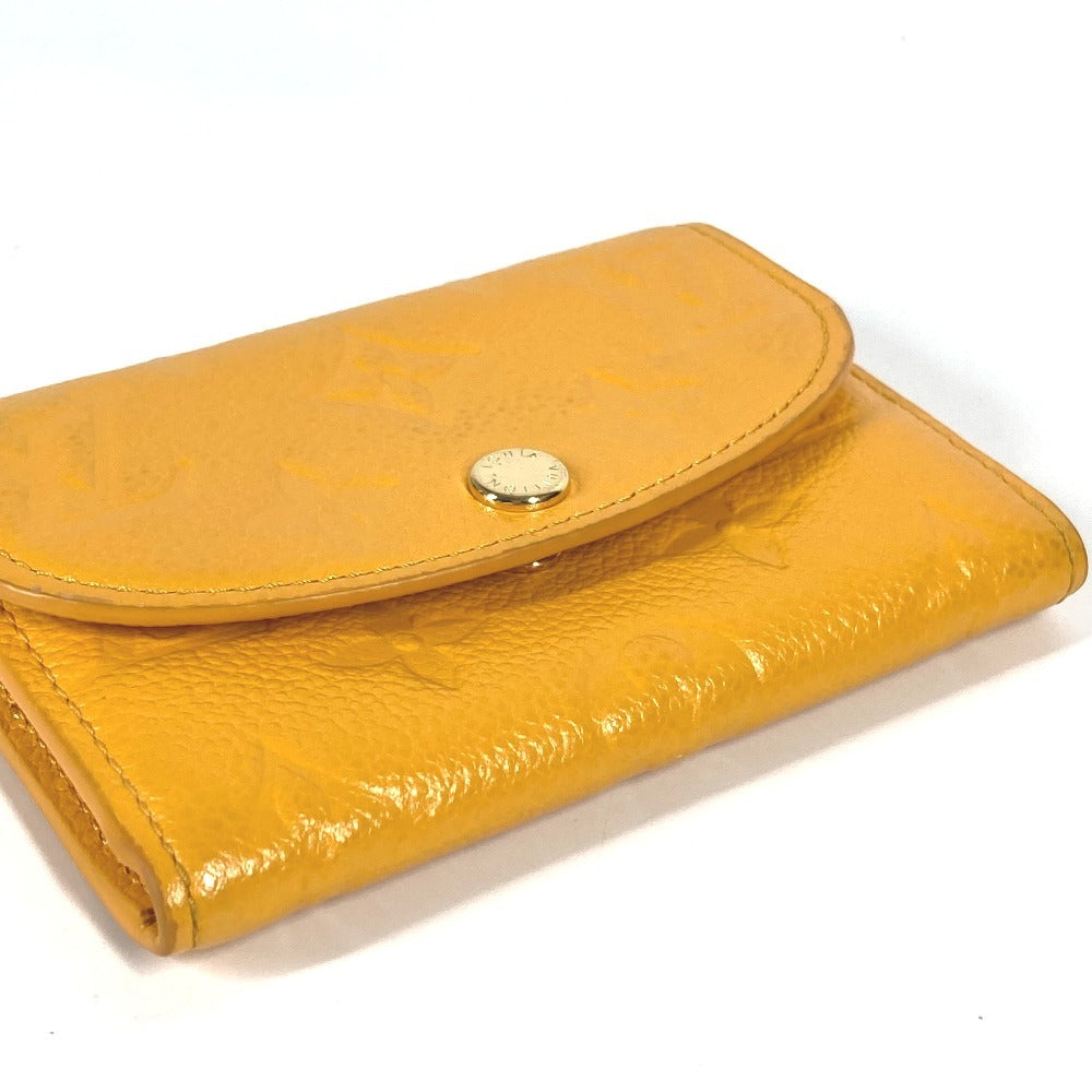 LOUIS VUITTON Coin case M11411 Monogram Ann Platt Leather yellow Monogram Ann Platt Portomonet Rosali