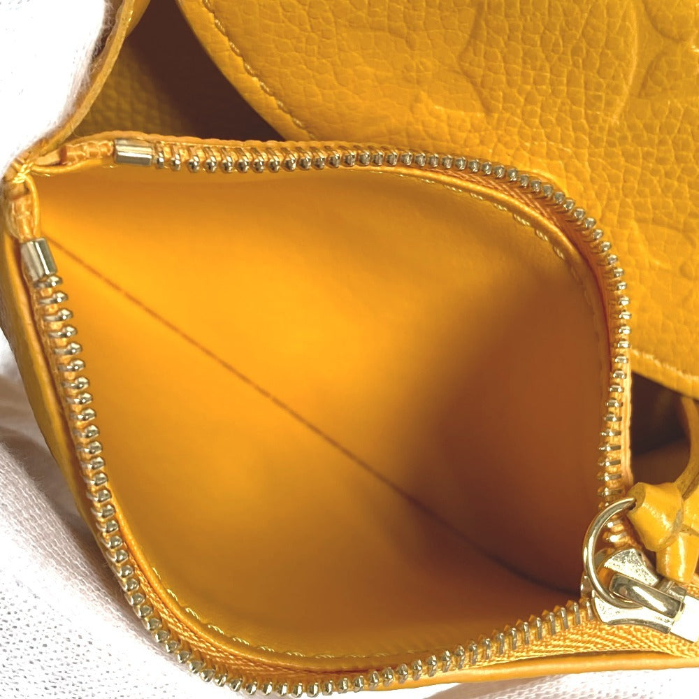 LOUIS VUITTON Coin case M11411 Monogram Ann Platt Leather yellow Monogram Ann Platt Portomonet Rosali