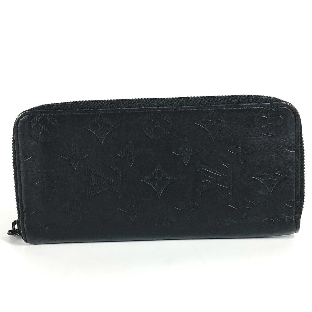 LOUIS VUITTON Long Wallet Purse M62902 Monogram shadow leather black Monogram shadow Zippy Wallet Vertical