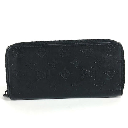 LOUIS VUITTON Long Wallet Purse M62902 Monogram shadow leather black Monogram shadow Zippy Wallet Vertical
