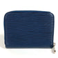 LOUIS VUITTON Coin case M60438 Epi Leather blue Epi Zip around purse