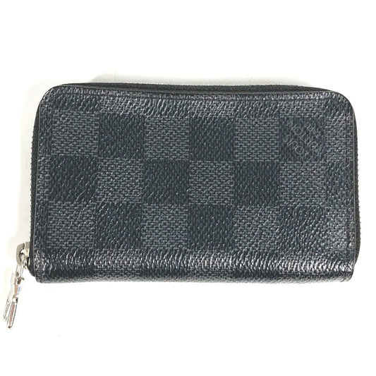 LOUIS VUITTON Coin case N63076 Damier Grafitto Canvas black Damier Grafitte Zip around purse