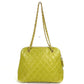CHANEL Shoulder Bag Caviar skin Light green vintage Matelasse WChain Tote Bag