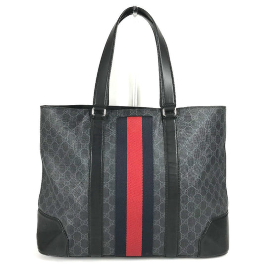 GUCCI Shoulder Bag 495560 GG Supreme canvas, leather black GG Supreme Shelly Line