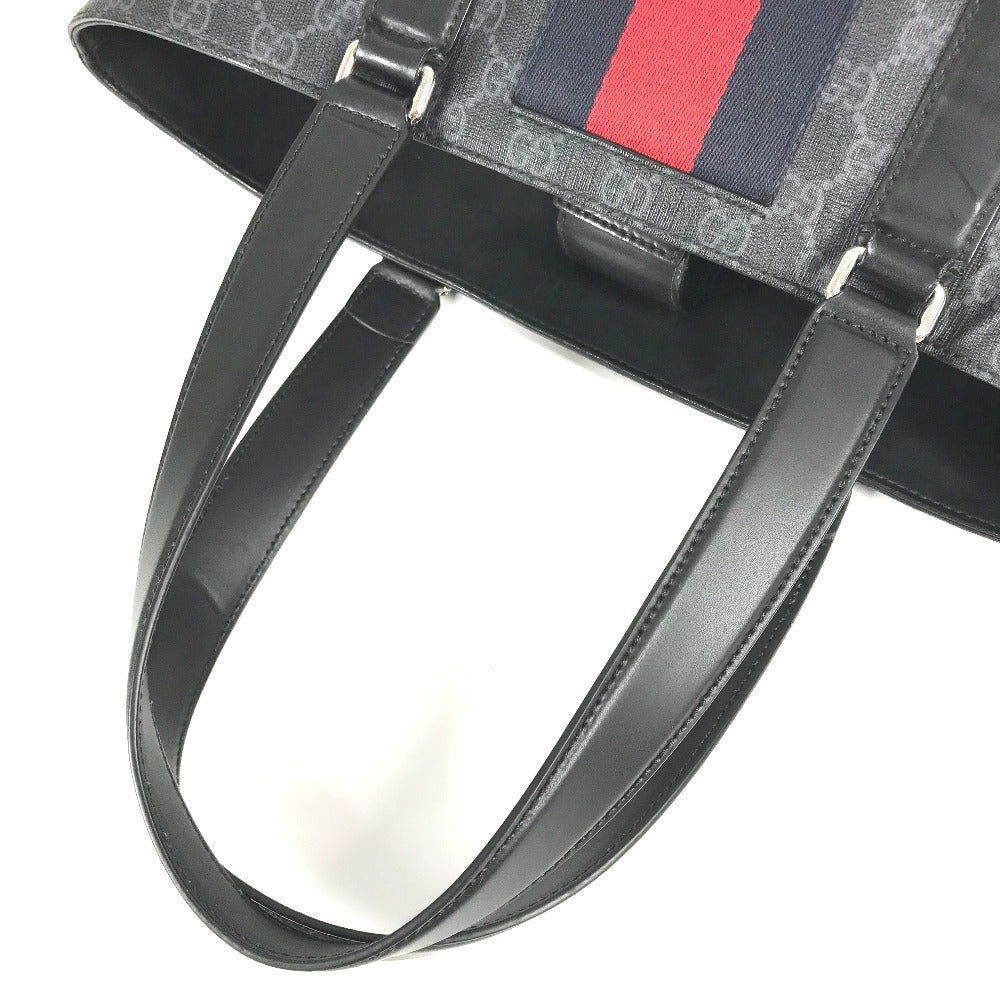 GUCCI Shoulder Bag 495560 GG Supreme canvas, leather black GG Supreme Shelly Line