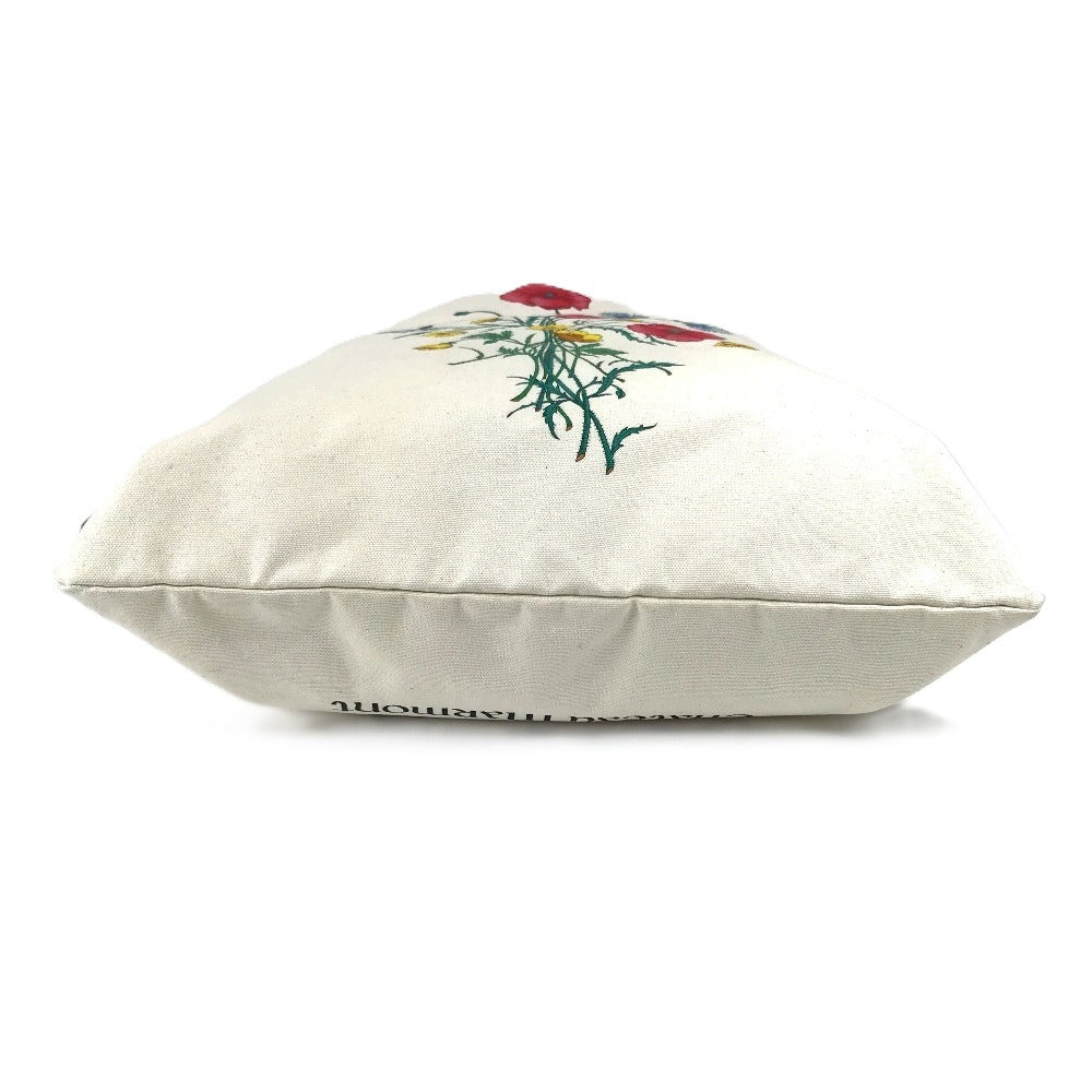 GUCCI Shoulder Bag 552403 Leather / canvas white Flower Flora Chateau Marmont Drawstring Tote Bag