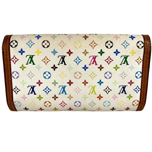 LOUIS VUITTON Long Wallet Purse M92659 Monogram multicolor canvas white Monogram multicolor Porte Tresor International