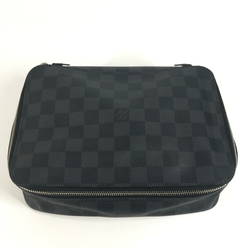 LOUIS VUITTON Pouch N40182 Damier Grafitto Canvas black Damier Grafitte Cuberangemon MM