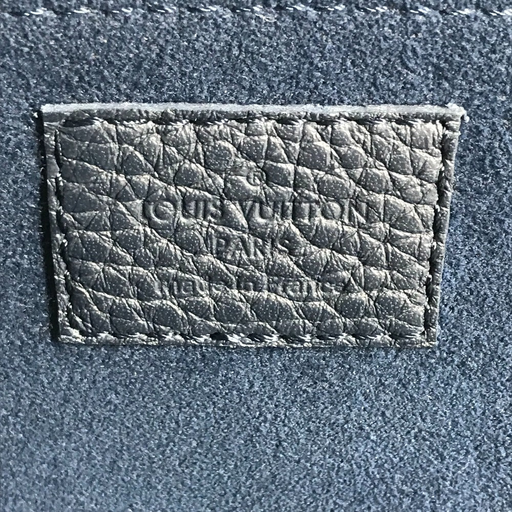 LOUIS VUITTON Clutch bag M68235 Taurillon Clemence Leather Navy LV logo Pochette Jules GM