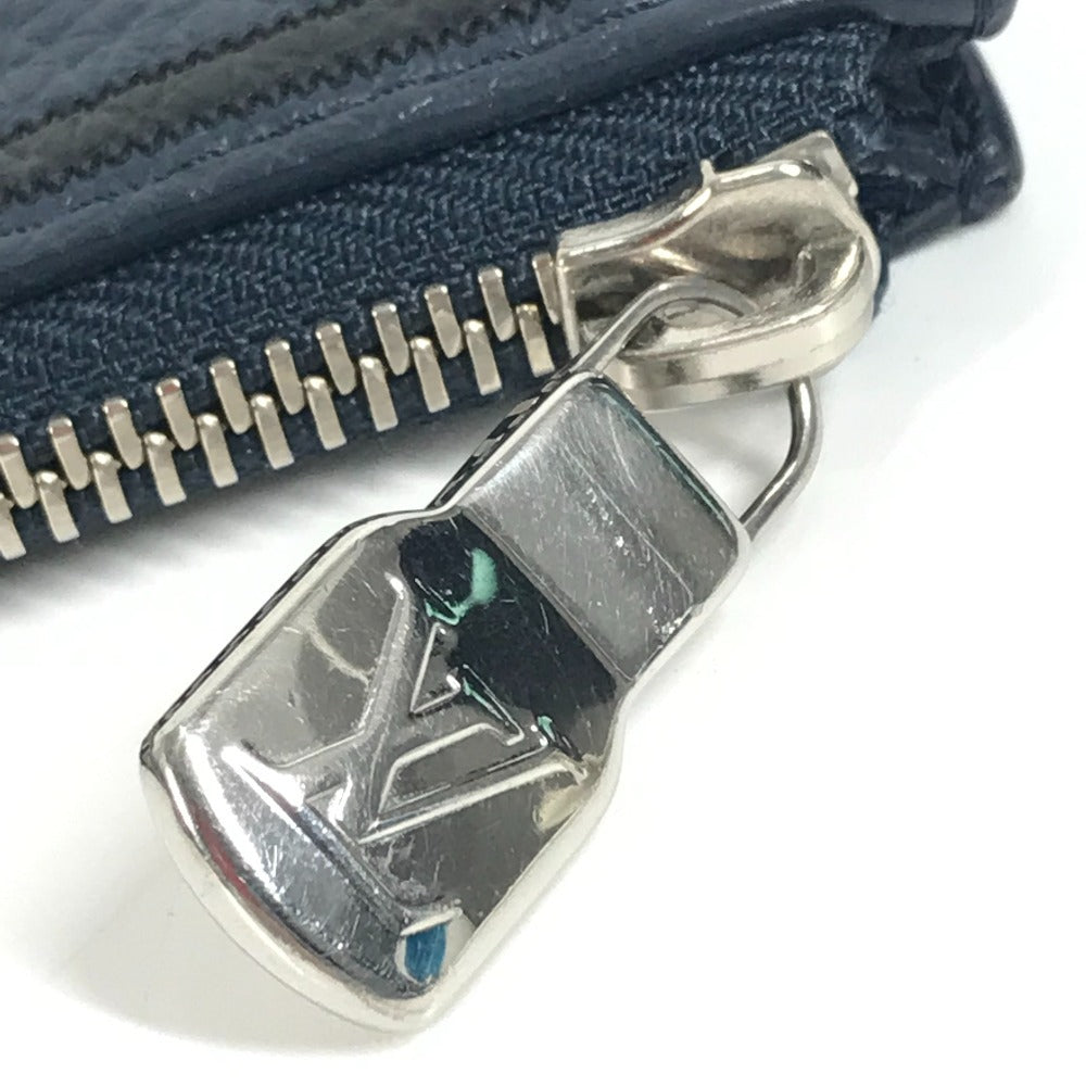 LOUIS VUITTON Clutch bag M68235 Taurillon Clemence Leather Navy LV logo Pochette Jules GM