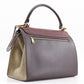 CELINE Handbag Calfskin, suede Brown / Gray 2WAYShoulder Trapeze Women Used Authentic